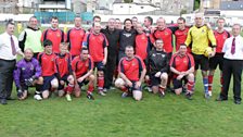 Chris and Dave meet the One Royal Welsh footie team