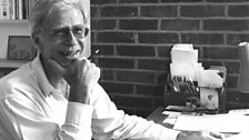 Jonathan Harvey at his desk