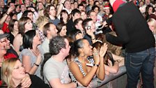 Dom belts out his Proclaimers classic with the help of the audience.