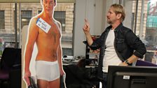 Cardboard Dave gets a dressing down from Radio 1 boss Andy Parfitt.