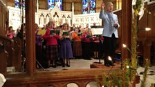 Recording the carol concert at St Mary's in Cowes