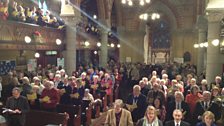 Recording the carol concert at St Mary's in Cowes