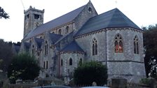 Recording the carol concert at St Mary's in Cowes