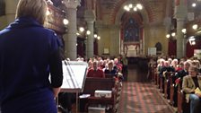 Recording the carol concert at St Mary's in Cowes