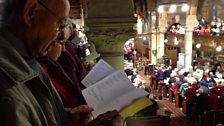 Recording the carol concert at St Mary's in Cowes