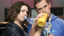 Katy Brand and Scott stick to the soft drinks