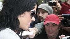 Katy signs autographs outside Radio 1