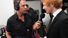 Scott chat's to a very sharp Ed Sheeran