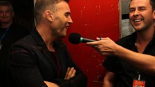 Scott chats to Gary Barlow