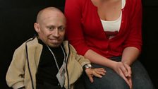 Verne Troyer, with Becky