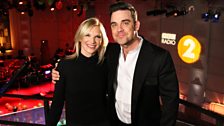 Jo Whiley and Robbie Williams