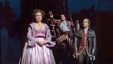 Isabel Leonard as Rosina, Rodion Pogossov as Figaro and Alek Shrader as Count Almaviva