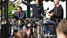 Dave and Dom busking in town a little earlier