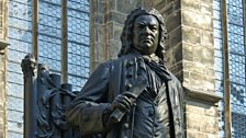 Bach's statue in Leipzig