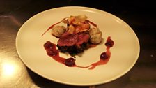 Marcus Bean's venison main course