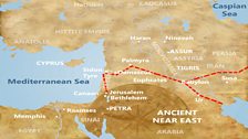 Map of the Old Trade Routes during Biblical Times