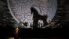 Deborah Voigt as Cassandra with the Trojan Horse in Berlioz's "Les Troyens."