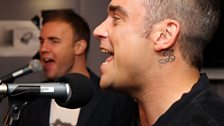 Robbie Williams & Gary Barlow in the Live Lounge - 7 October 2010 - 1