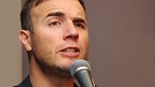 Robbie Williams & Gary Barlow in the Live Lounge - 7 October 2010 - 6