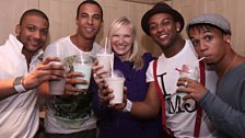 A local milkshake shop popped round and gave the boys free shakes