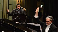 Bryan Ferry's Jazz Orchestra in session at ý Maida Vale.