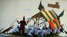 A festival boat on the Senegal River