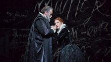 Matthew Rose as Talbot and Joyce DiDonato as the title character of Donizetti's "Maria Stuarda."