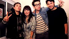 Sleigh Bells, Nick Grimshaw & Jamie Woon backstage