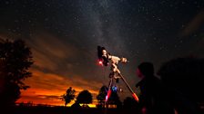 Astronomer and the Milky Way