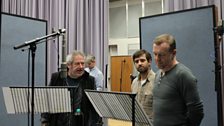 David Fleeshman, Craig Cheetham and Hugo Speer during the record of episode 4