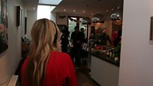 Fearne gets the party started in a packed kitchen...