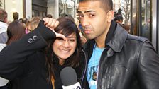 Jay Sean tries out his pulling techniques...STRIKE ONE!