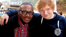 Ed Sheeran and Mistajam take in the beautiful scenery