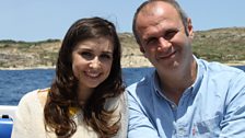 Aoibhinn and Joe on their boat trip around Comino