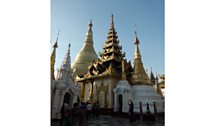 Shwedagon pagoda in central Rangoon (where Aung San Suu Kyi addressed over half a million people in 1988)