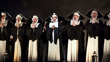 Juan Diego Flórez (centre) as Count Ory in Rossini's "Le Comte Ory."