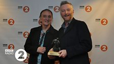 Roots Award winner Billy Bragg with Martin Carthy who presented the award