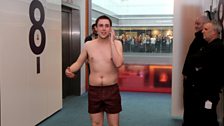 Chris Stark takes the 鶹ҳ lift in his pants for Comic Relief