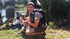 Greg James rows the Zambezi