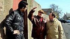 Brian Cox shares a tale with Jonathan Watson and Sanjeev Kohli