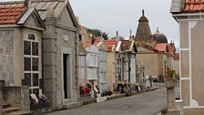 Elaborate tombs in a Corsican cemetery