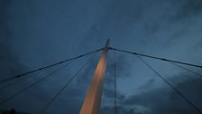 The Peace Bridge, across the Foyle