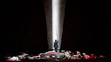 A scene from Act II of Wagner's "Parsifal" with Jonas Kaufmann as the title character.