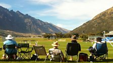 Watching New Zealand v England in Queenstown