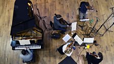 Igor Levit recording with Signum Quartet at Warehouse, Waterloo