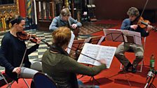 Signum Quartet recording at St. Paul's church, Knightsbridge