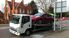 Melvyn's electric car is on its way home