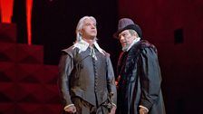 Dmitri Hvorostovsky as Rodrigo and Ferruccio Furlanetto as Philip II of Verdi's "Don Carlo."