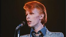 David Bowie performing in 1975