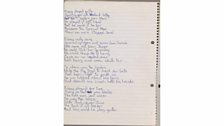 Original lyrics for Ziggy Stardust by David Bowie, 1972